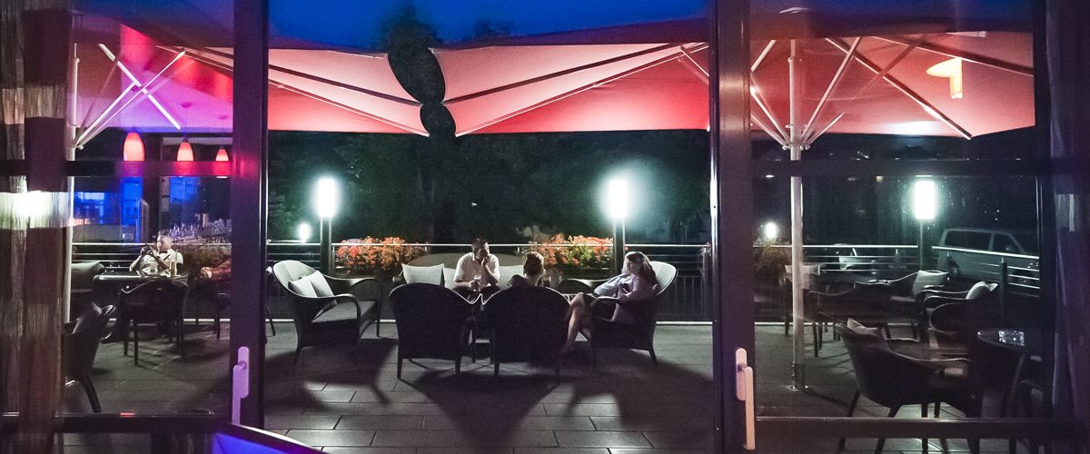 Laue Sommernacht auf der Terrasse des Hotel-Restaurant Sonne in Rudersberg